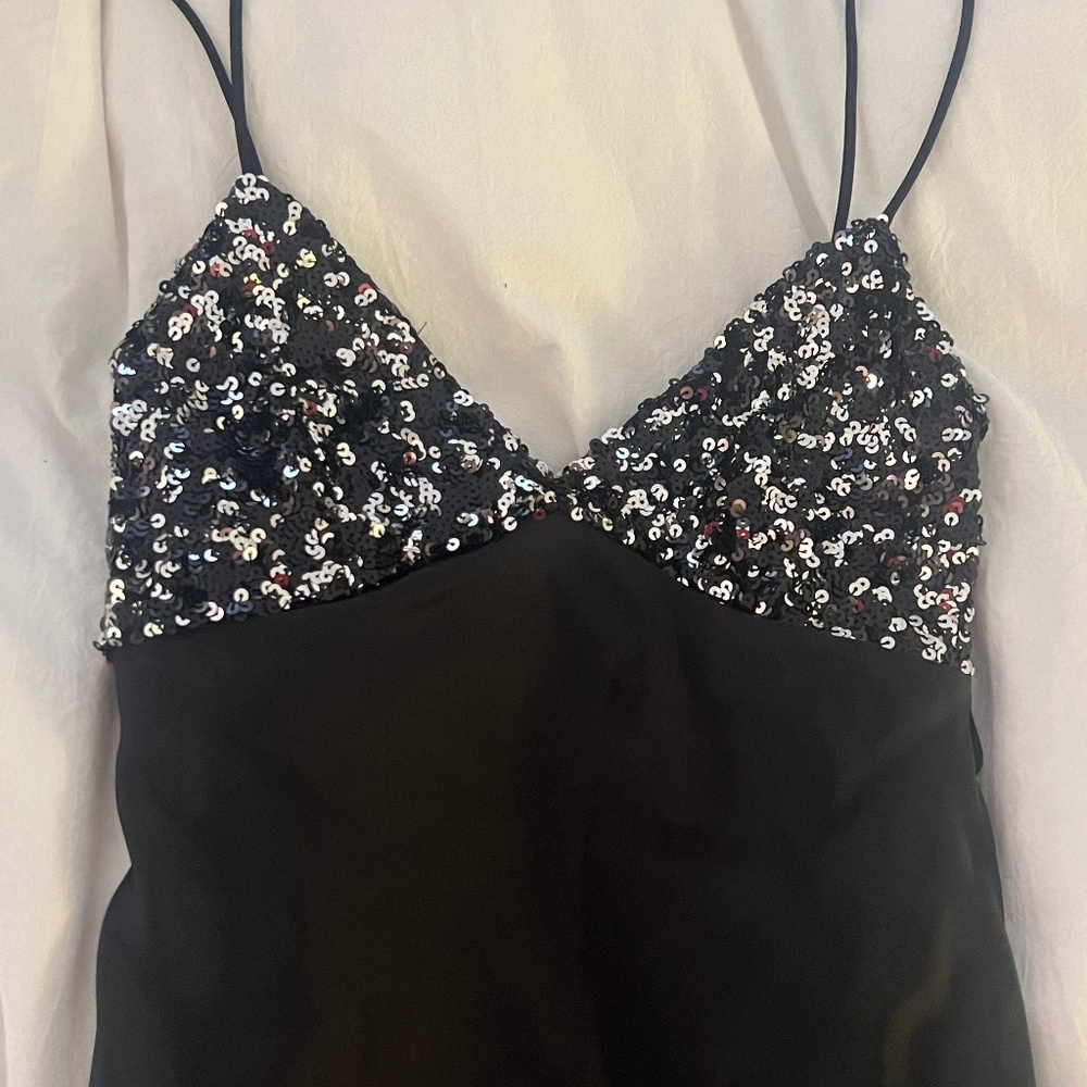 Zara black sequin maxi dress
